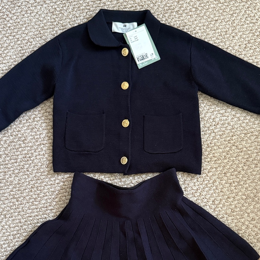 H&M 2 piece Cardigan and Skirt Set